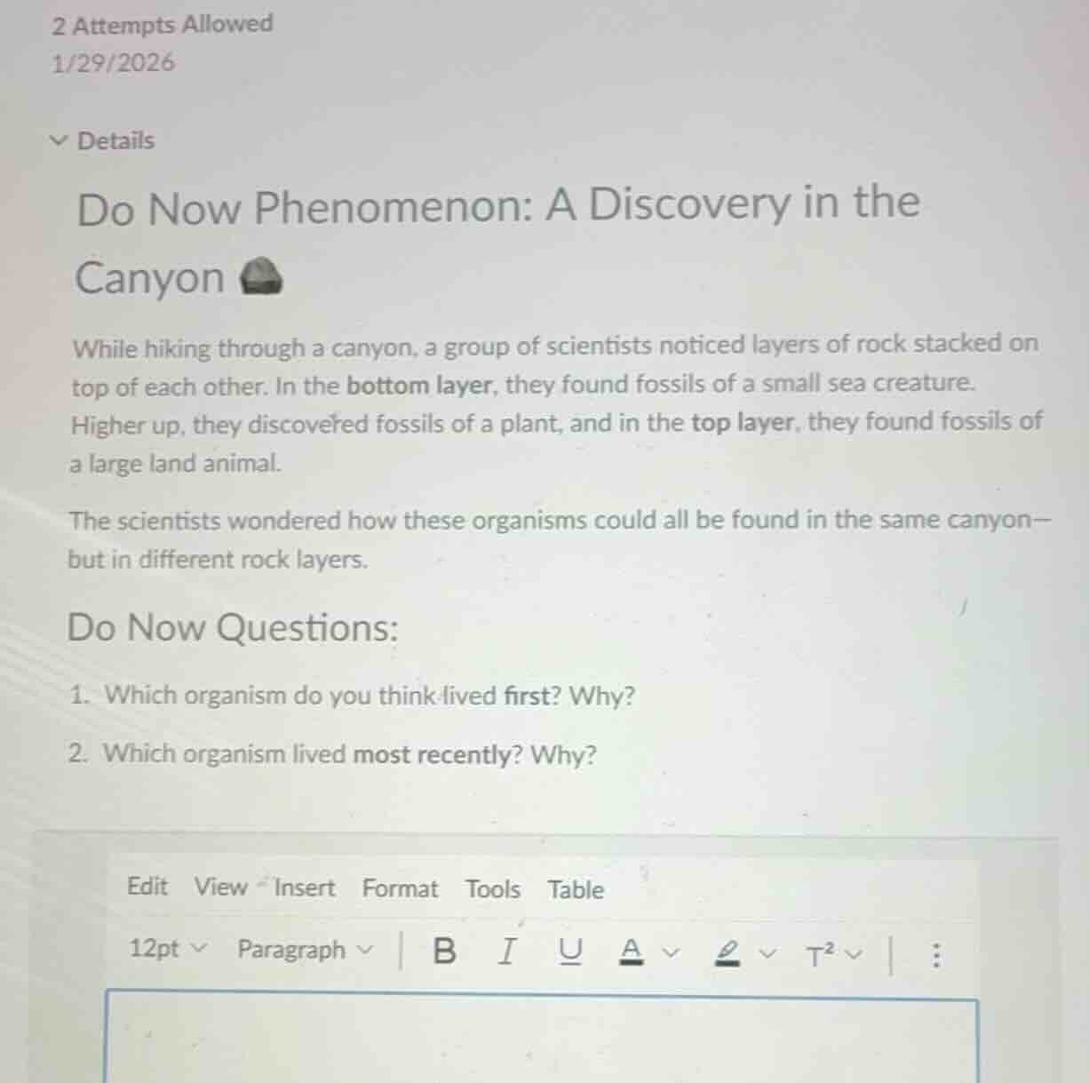 2 attempts allowed 1/29/2026 details do now phenomenon: a discovery in …