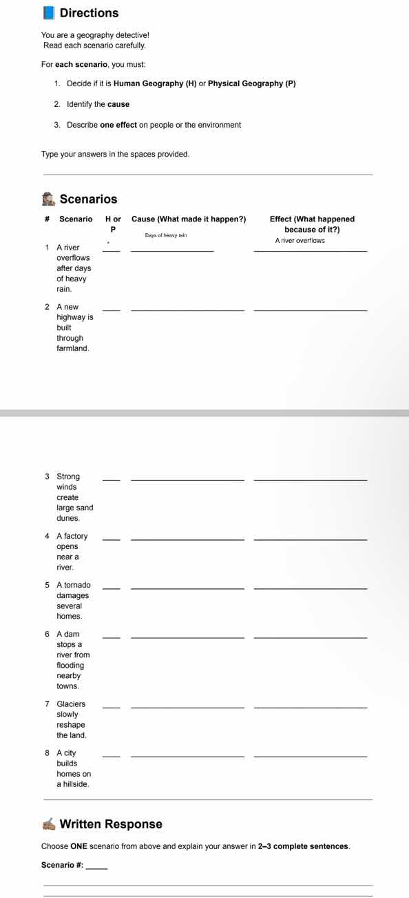 directions you are a geography detective! read each scenario carefully.…
