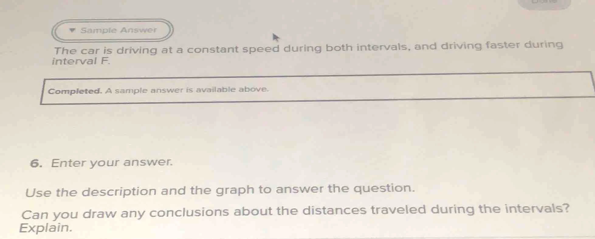 6. enter your answer. use the description and the graph to answer the q…