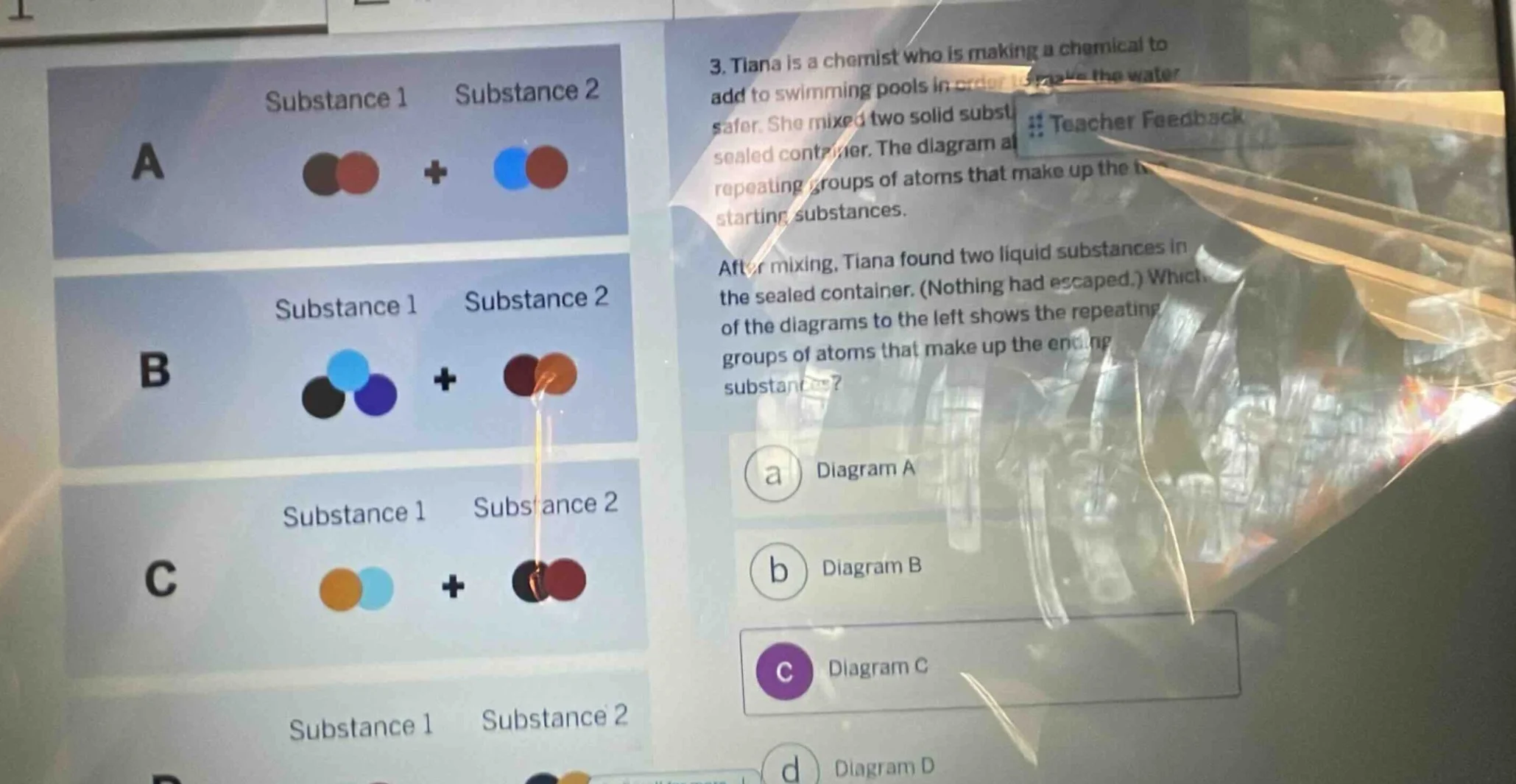 3. tiana is a chemist who is making a chemical to add to swimming pools…