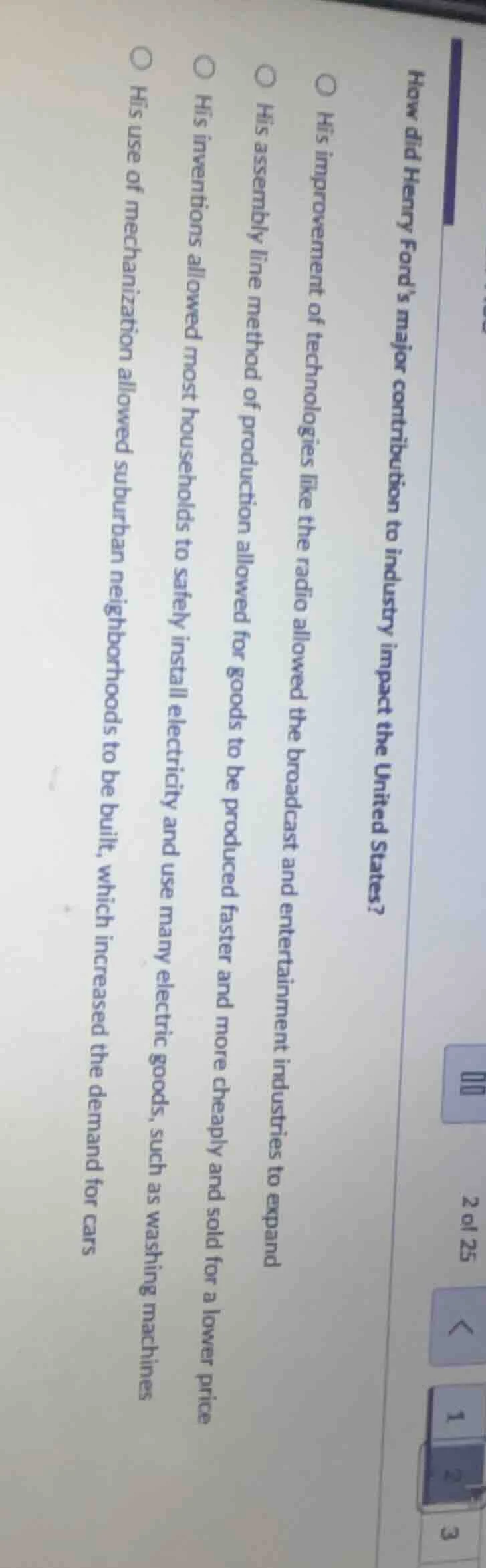 how did henry fords major contribution to industry impact the united st…