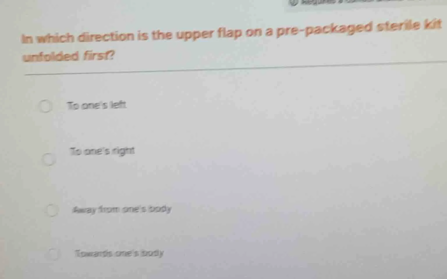 in which direction is the upper flap on a pre - packaged sterile kit un…