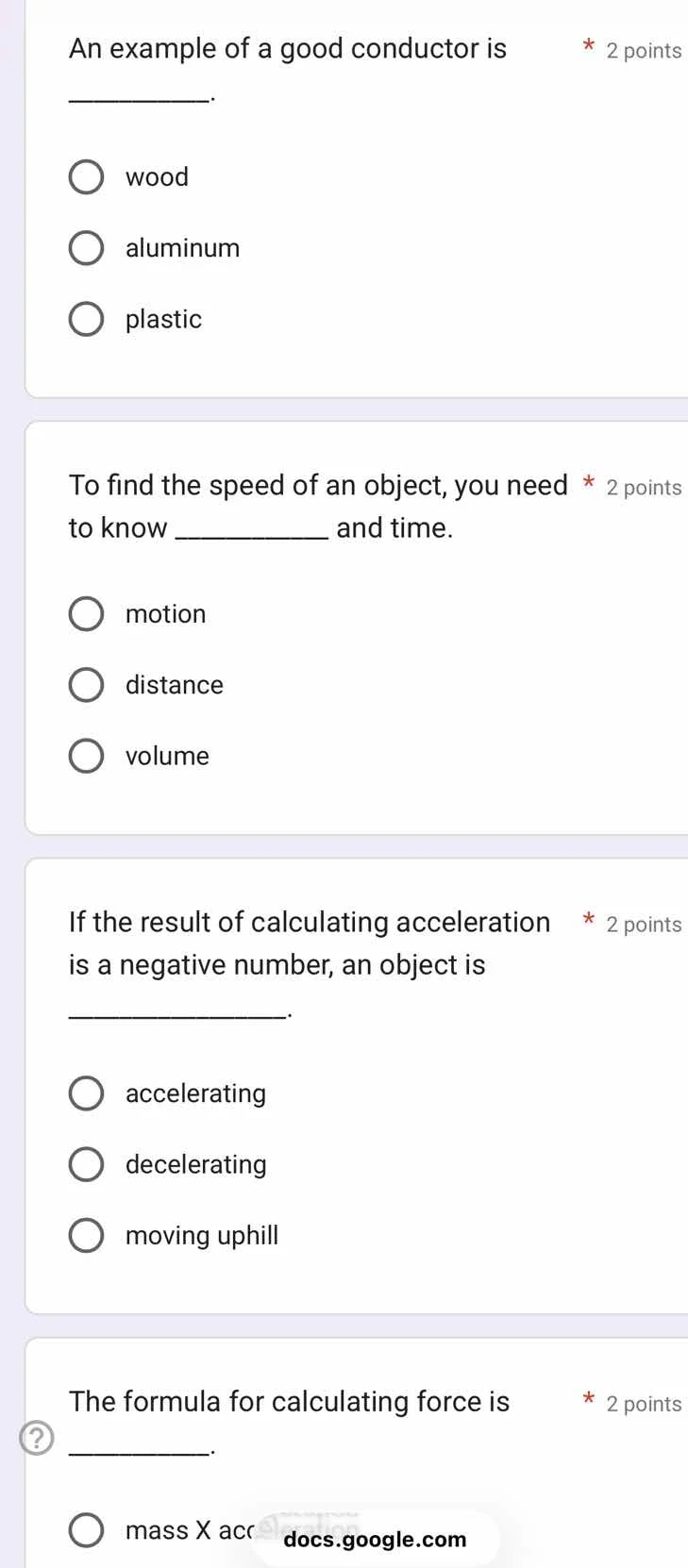an example of a good conductor is _______. wood aluminum plastic to fin…