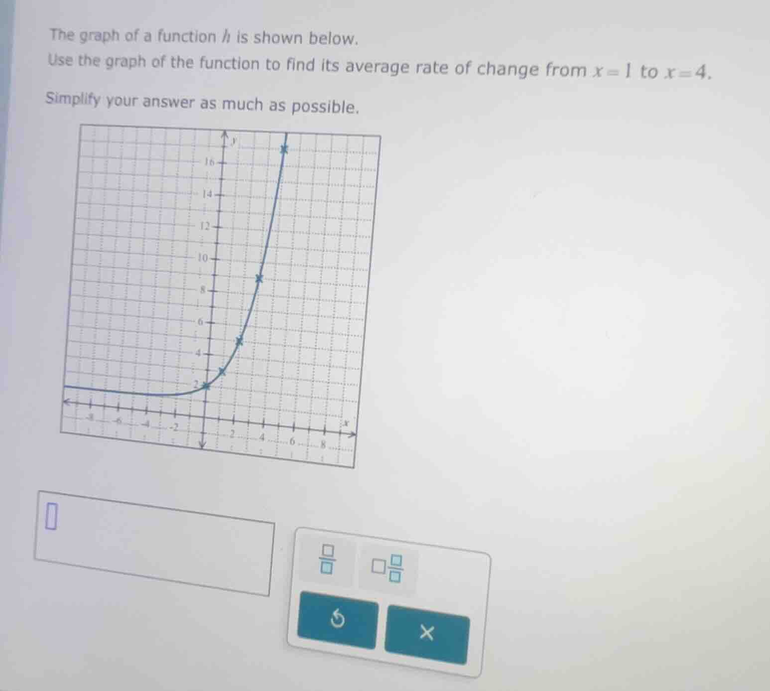the graph of a function ( h ) is shown below. use the graph of the func…