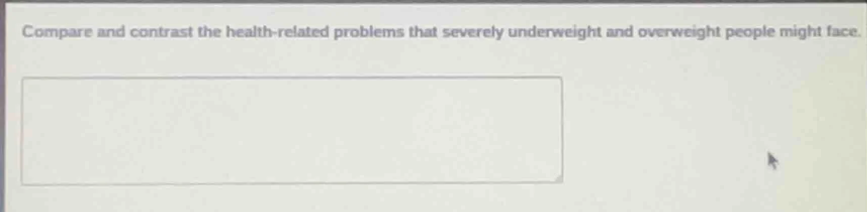 compare and contrast the health - related problems that severely underw…