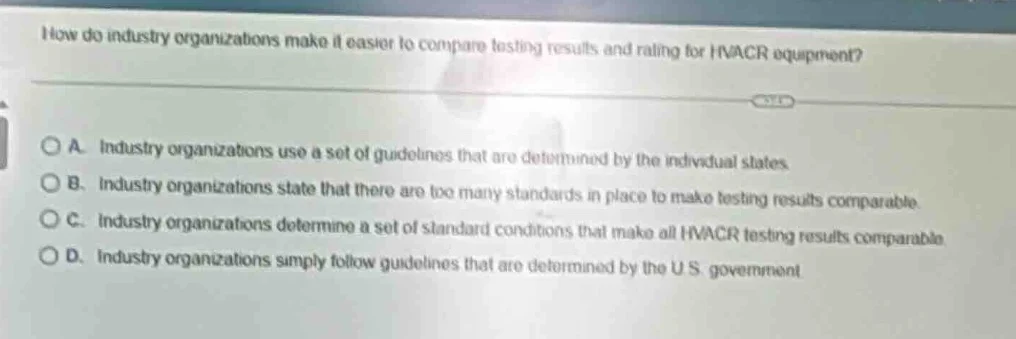 how do industry organizations make it easier to compare testing results…