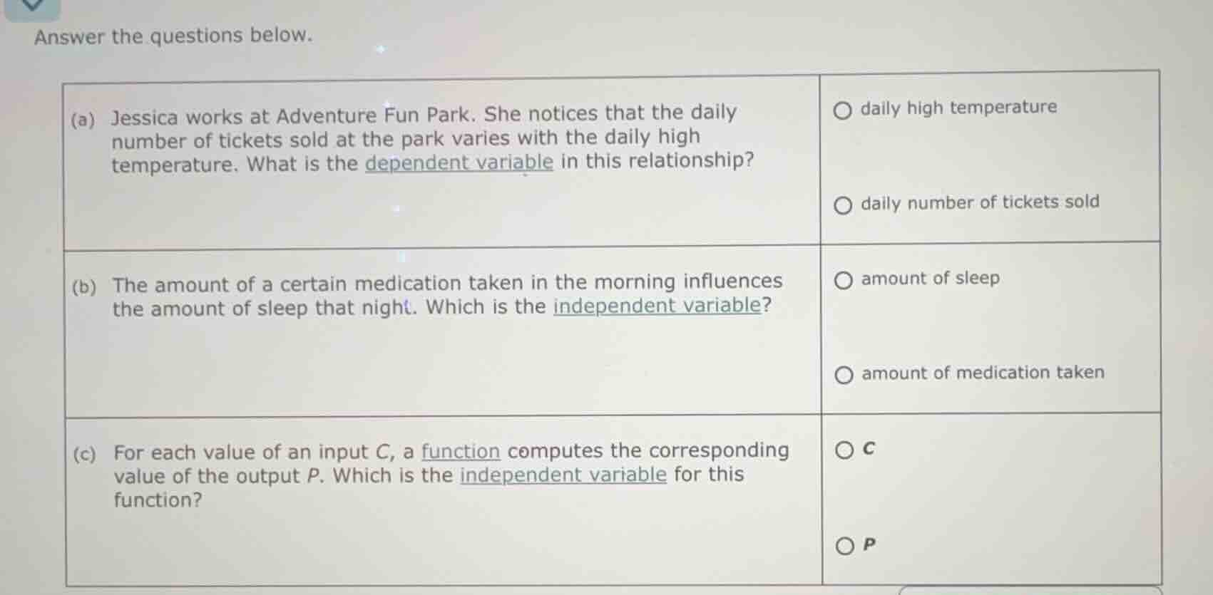 answer the questions below. (a) jessica works at adventure fun park. sh…