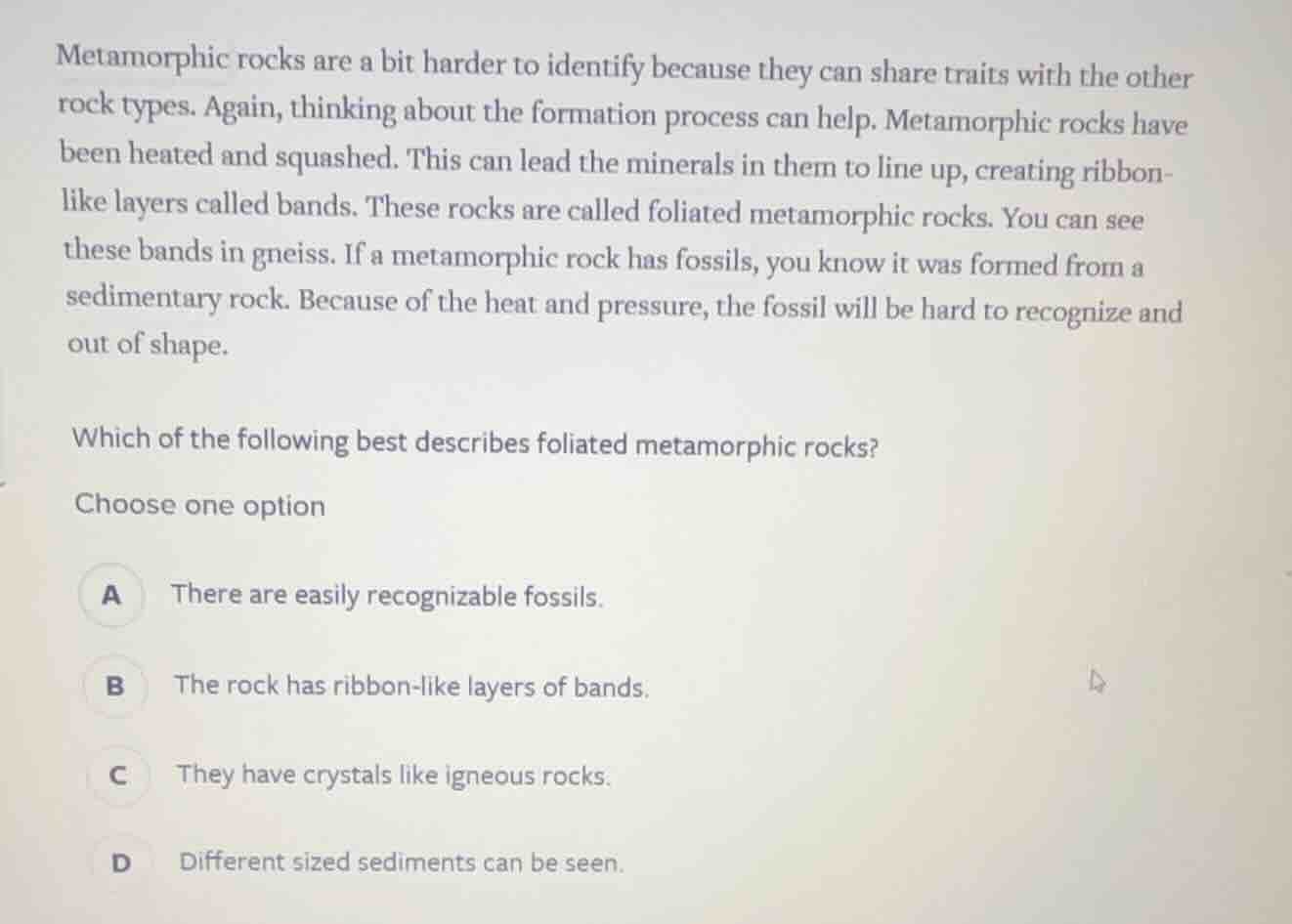 metamorphic rocks are a bit harder to identify because they can share t…