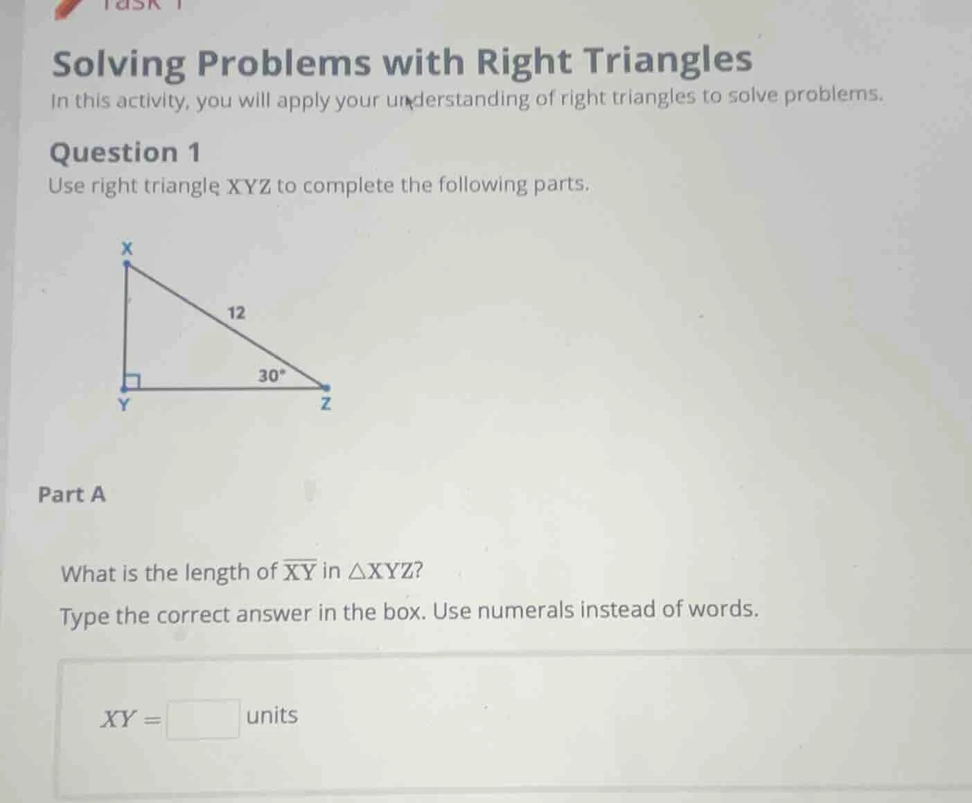 solving problems with right triangles in this activity, you will apply …