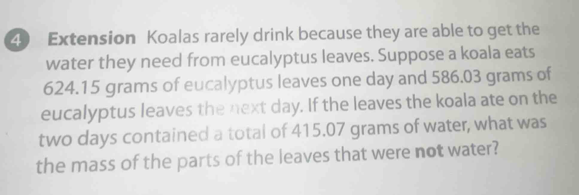 extension koalas rarely drink because they are able to get the water th…