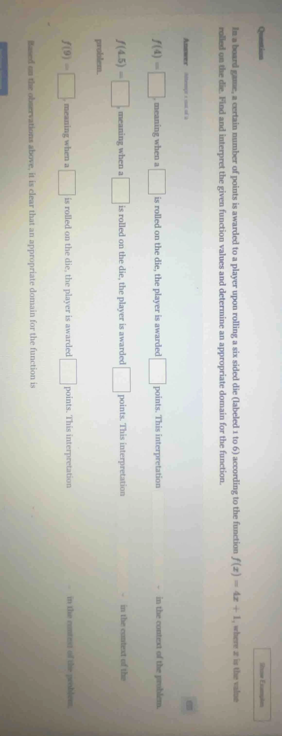 in a board game, a certain number of points is awarded to a player upon…