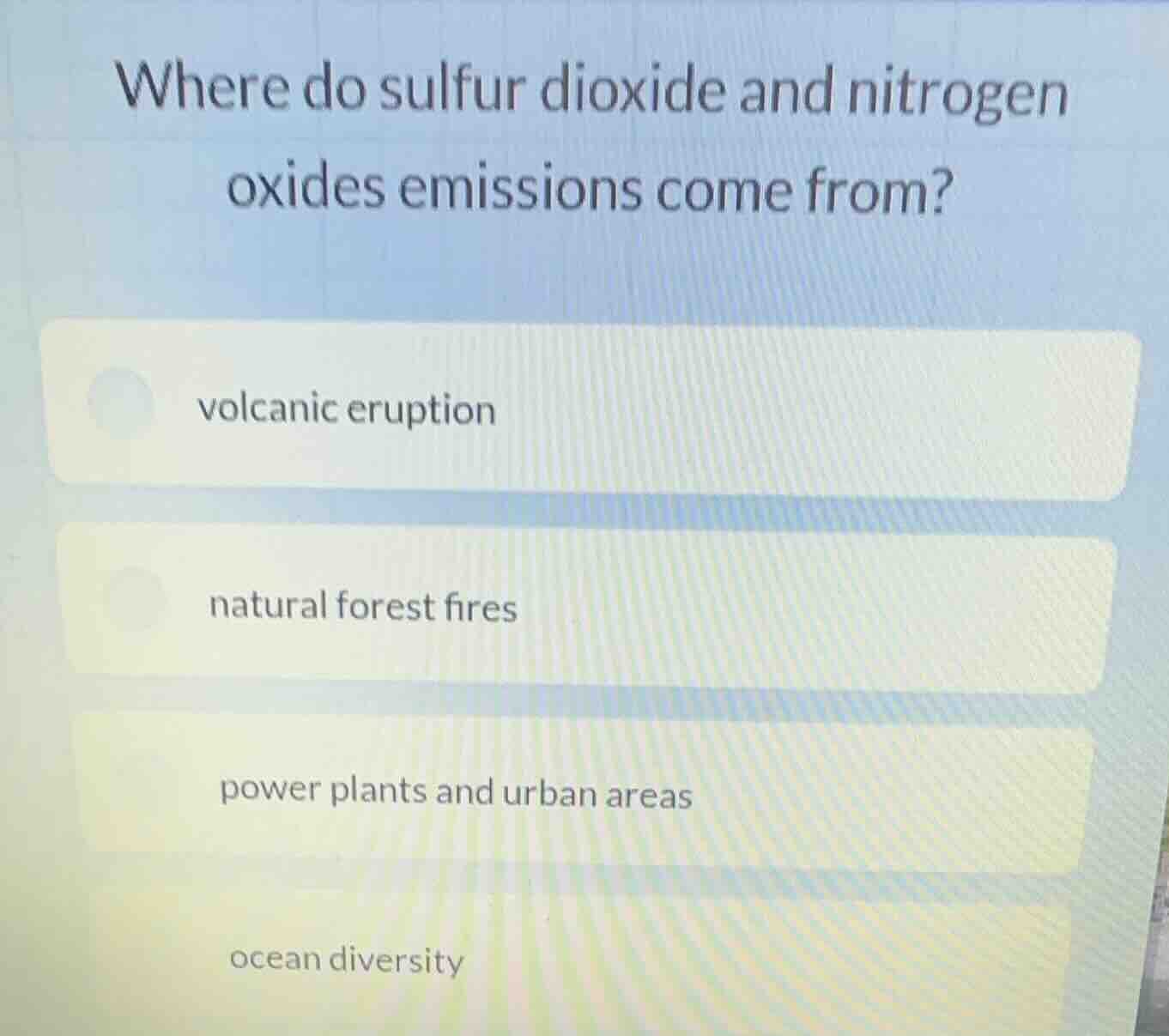 where do sulfur dioxide and nitrogen oxides emissions come from? volcan…