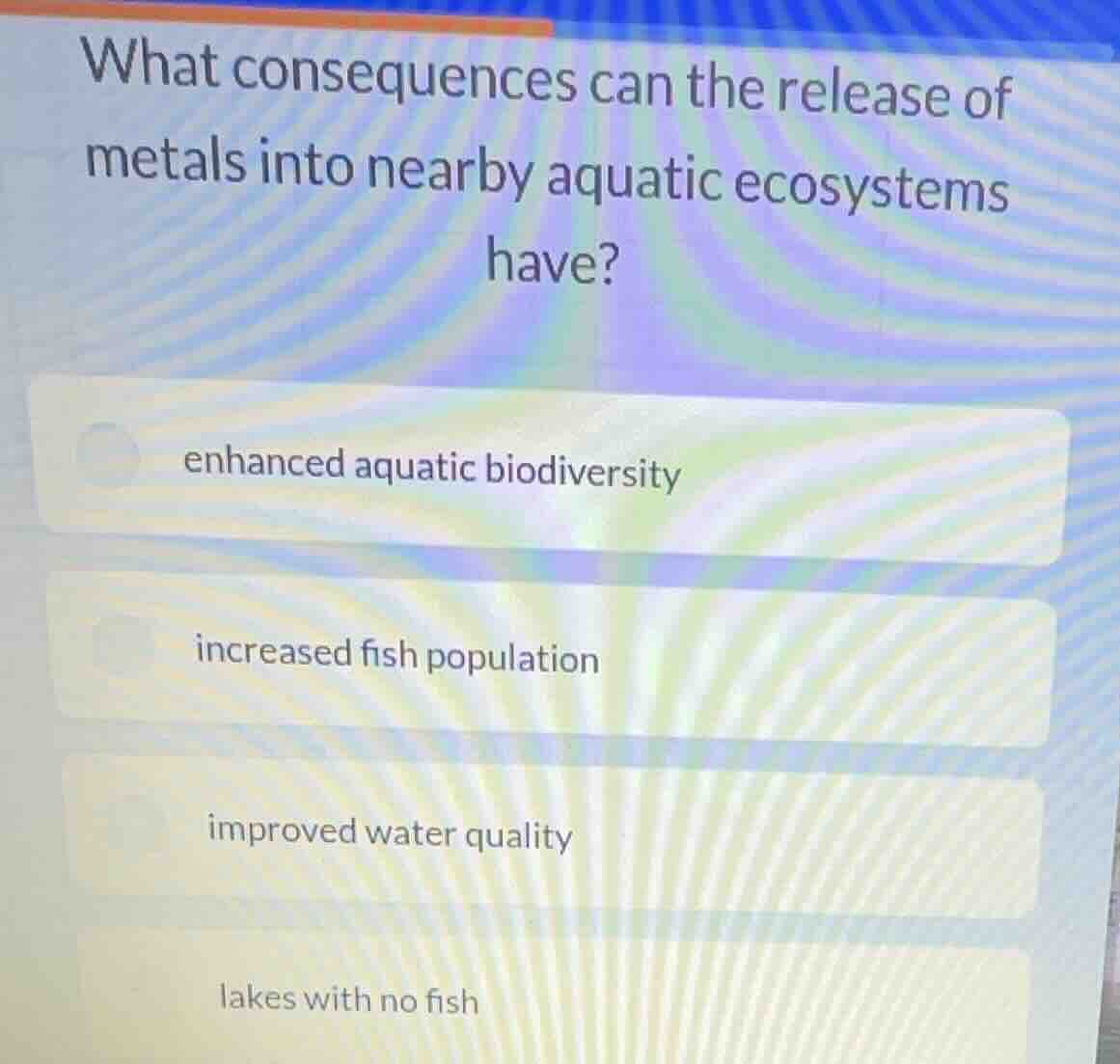 what consequences can the release of metals into nearby aquatic ecosyst…