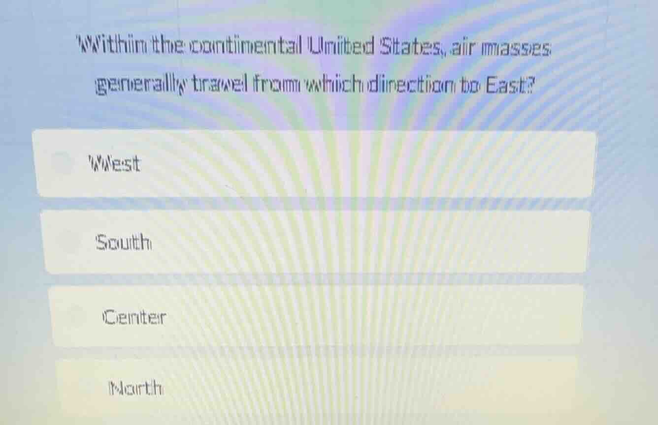 within the continental united states, air masses generally travel from …