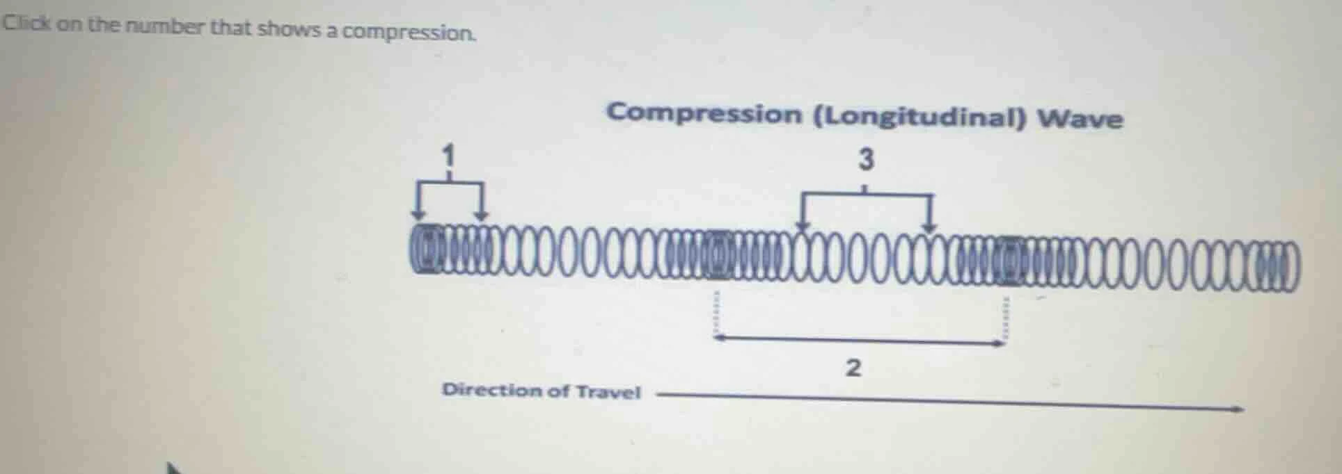 click on the number that shows a compression. compression (longitudinal…