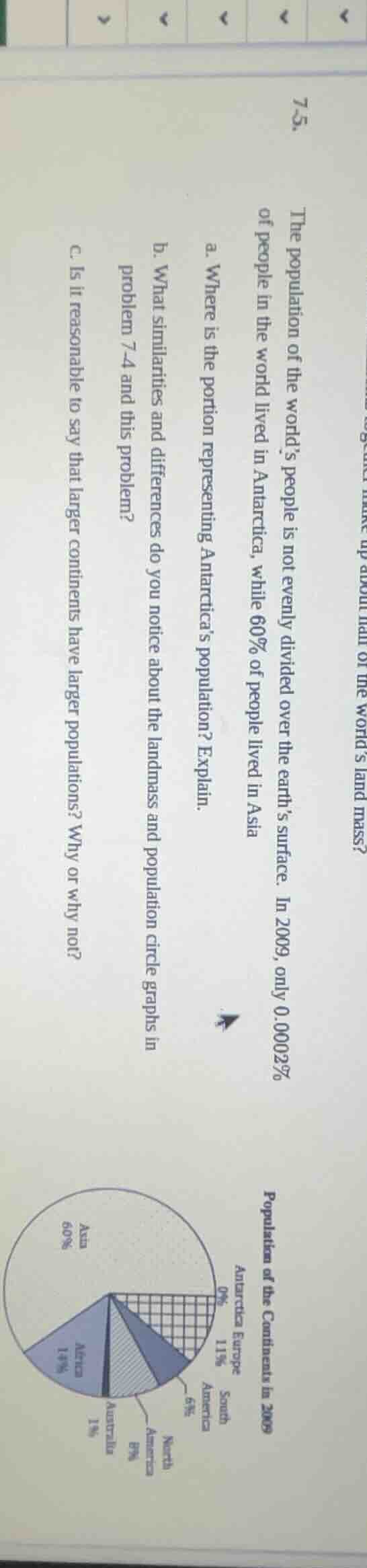 7-5. the population of the world’s people is not evenly divided over th…