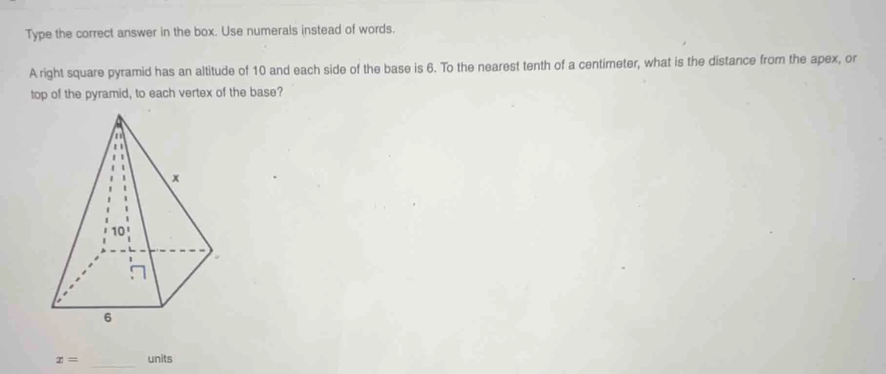 type the correct answer in the box. use numerals instead of words. a ri…