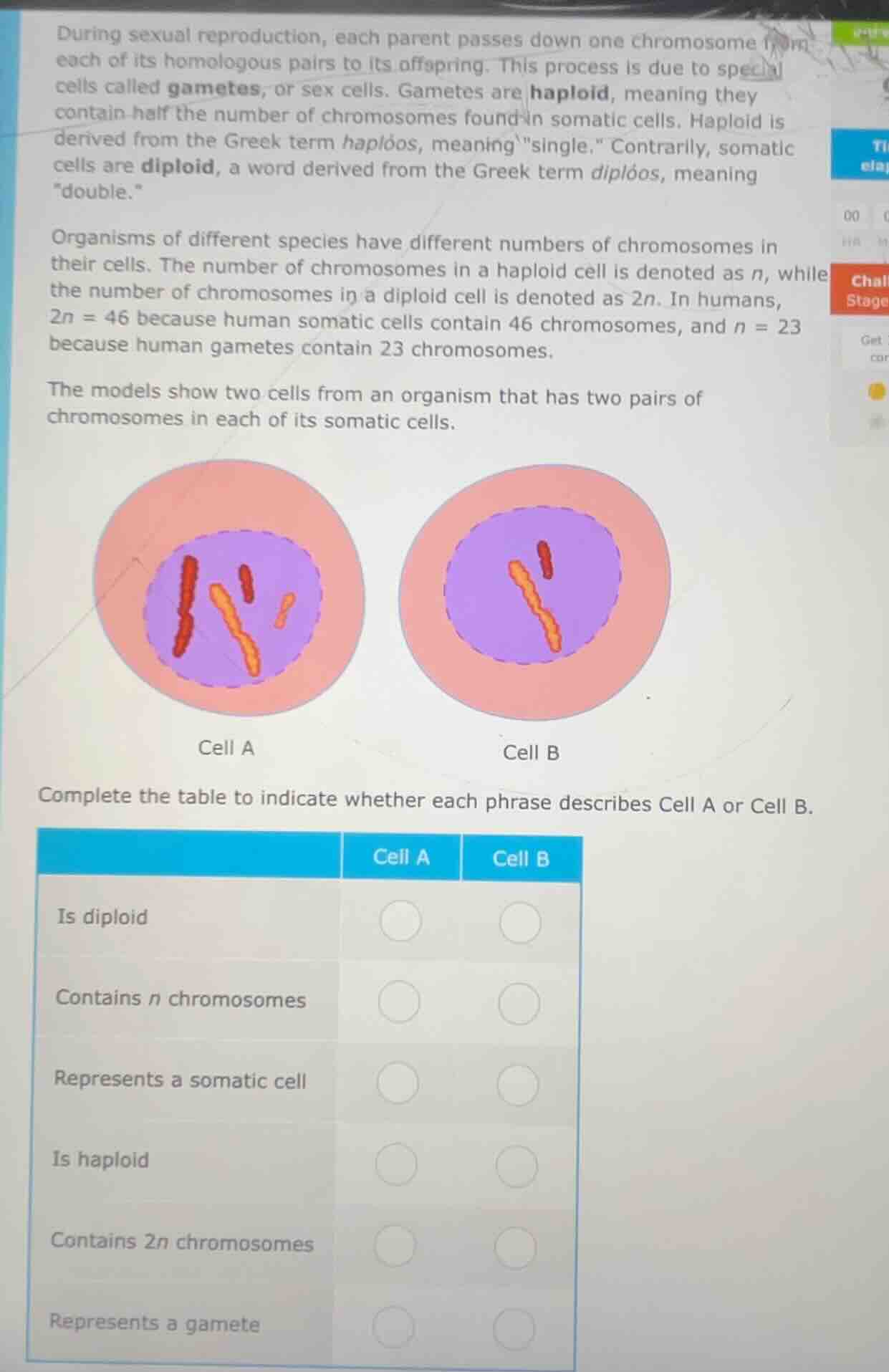 during sexual reproduction, each parent passes down one chromosome from…