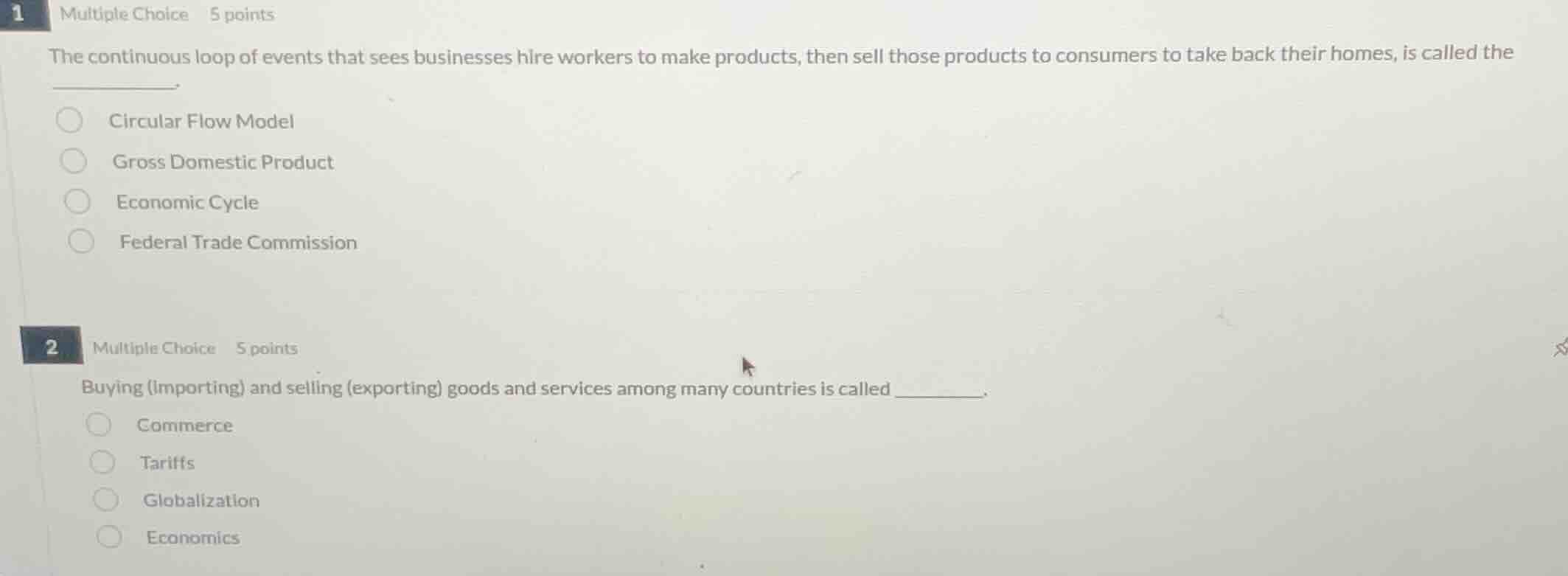 1 multiple choice 5 points the continuous loop of events that sees busi…