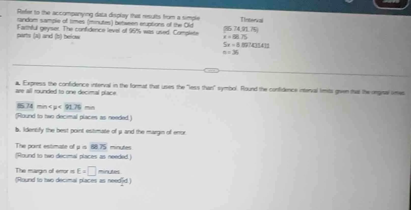 refer to the accompanying data display that results from a simple rando…