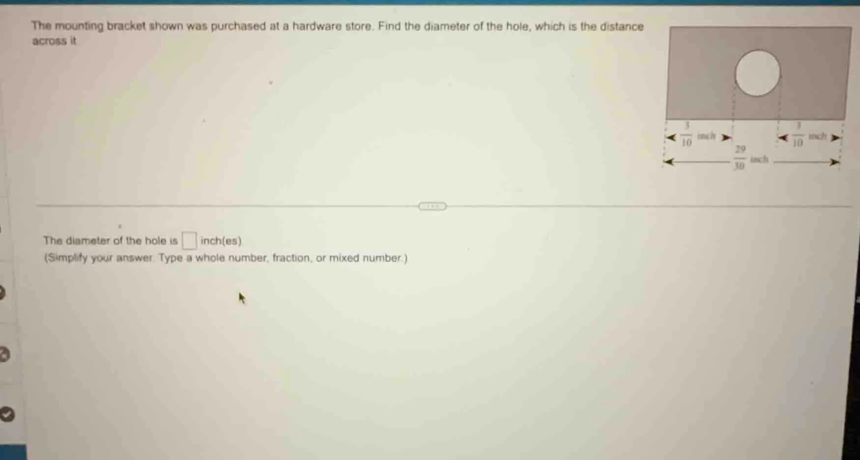 the mounting bracket shown was purchased at a hardware store. find the …