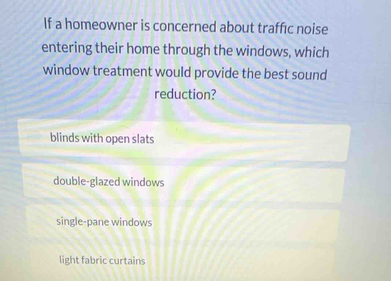 if a homeowner is concerned about traffic noise entering their home thr…