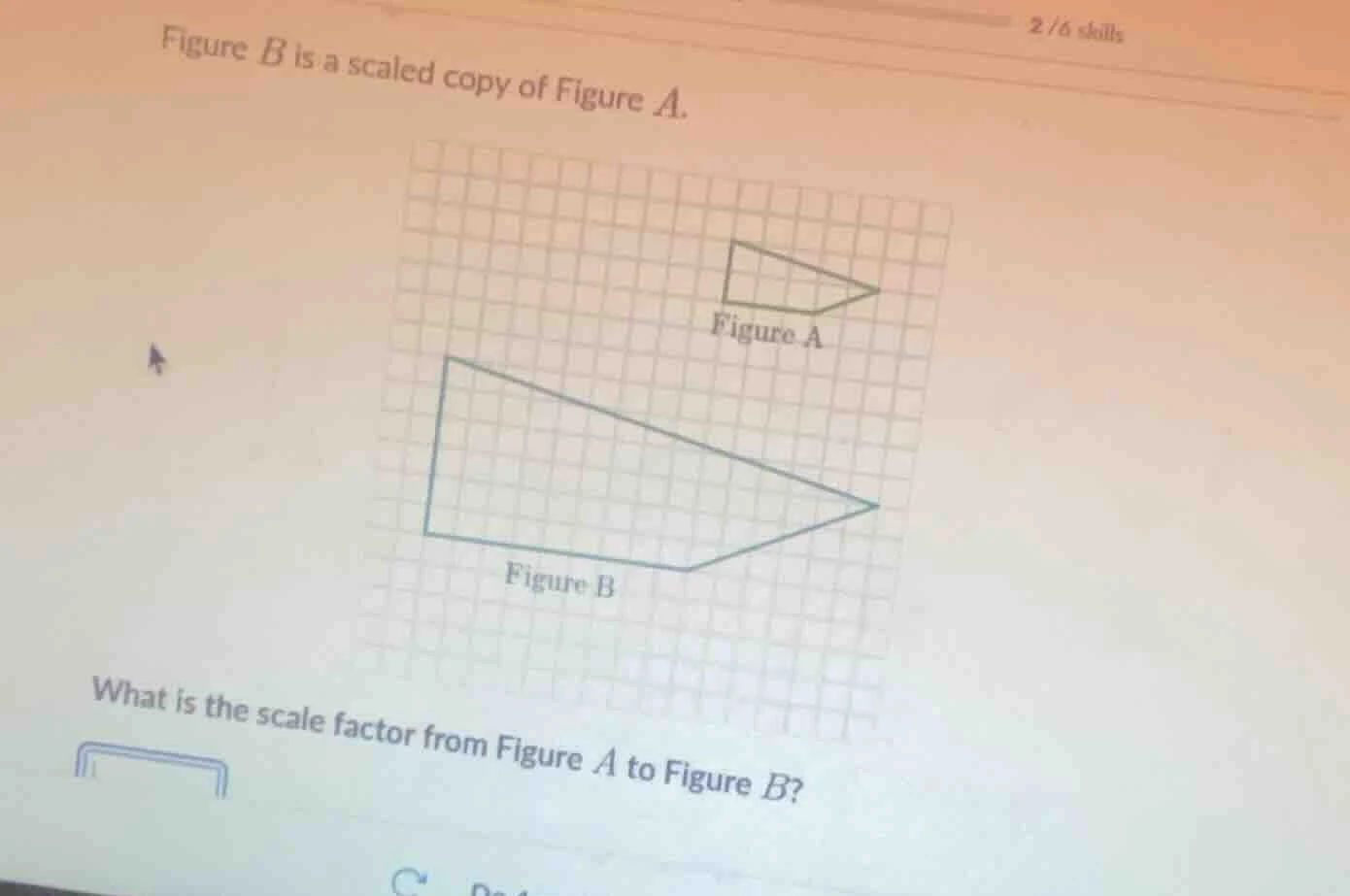 figure b is a scaled copy of figure a. what is the scale factor from fi…