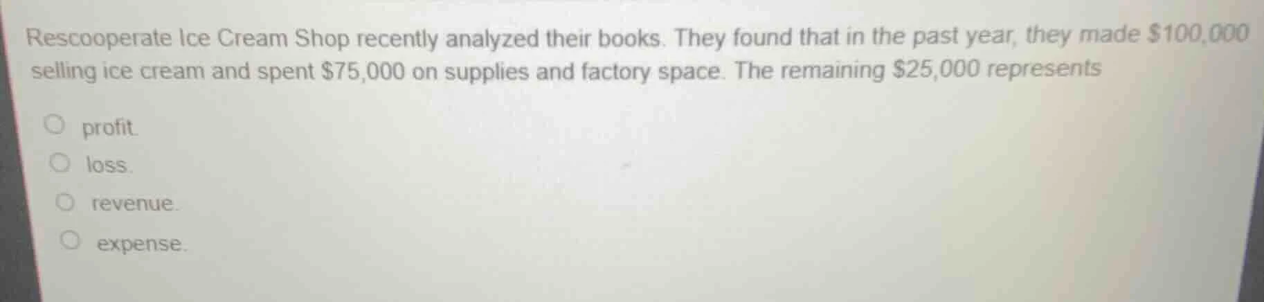 rescooperate ice cream shop recently analyzed their books. they found t…