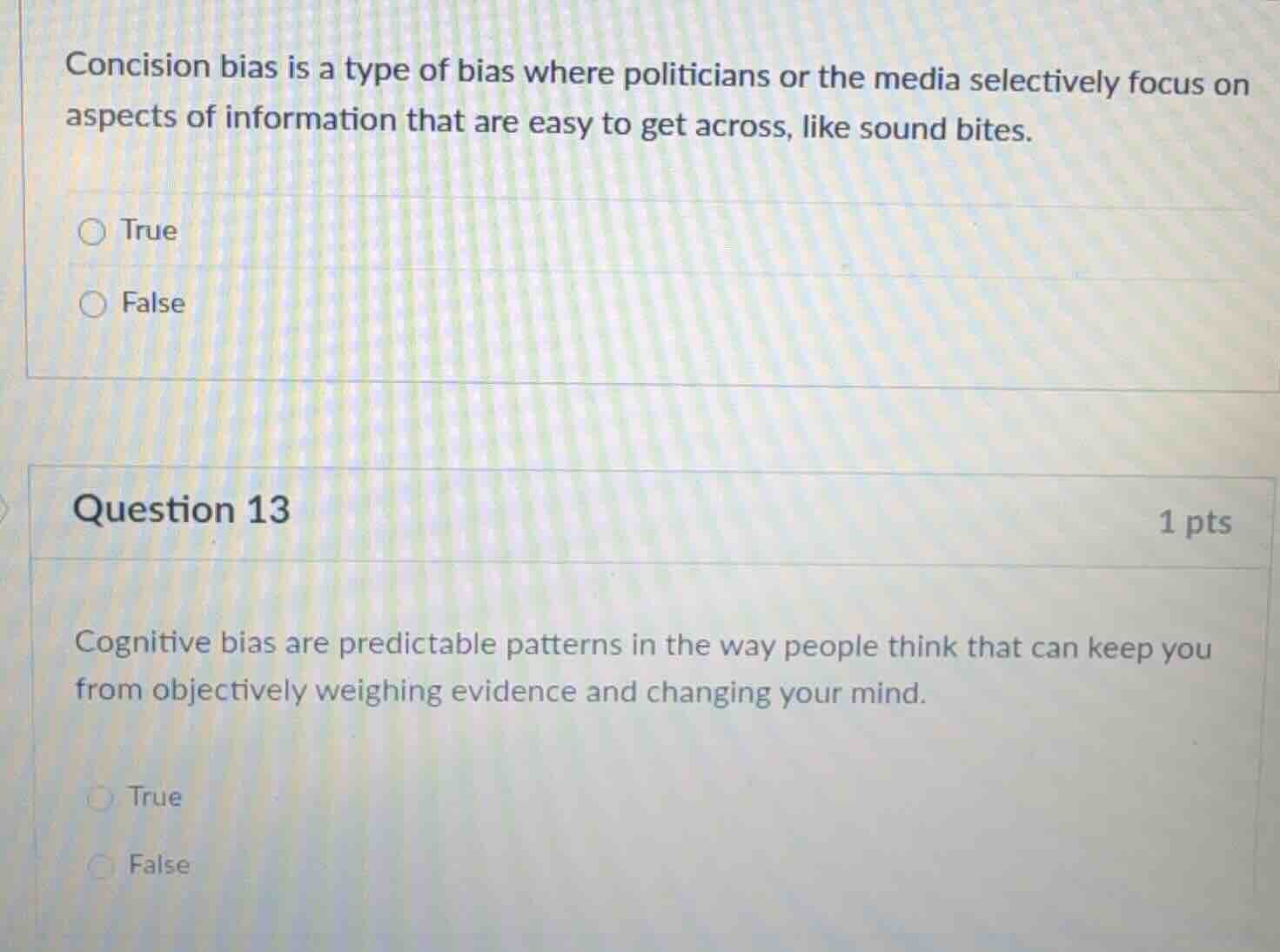 concision bias is a type of bias where politicians or the media selecti…