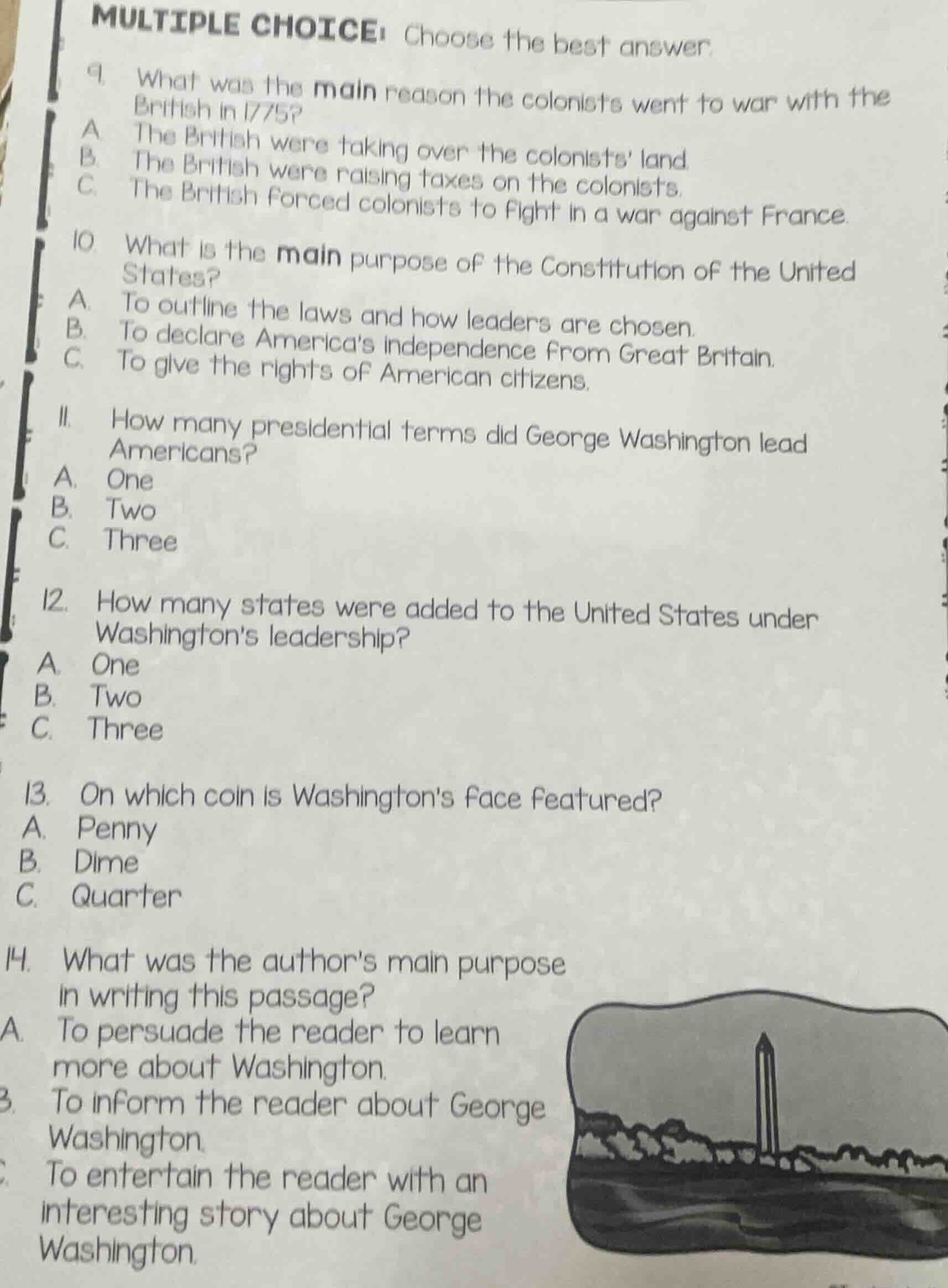 multiple choice: choose the best answer. 9. what was the main reason th…