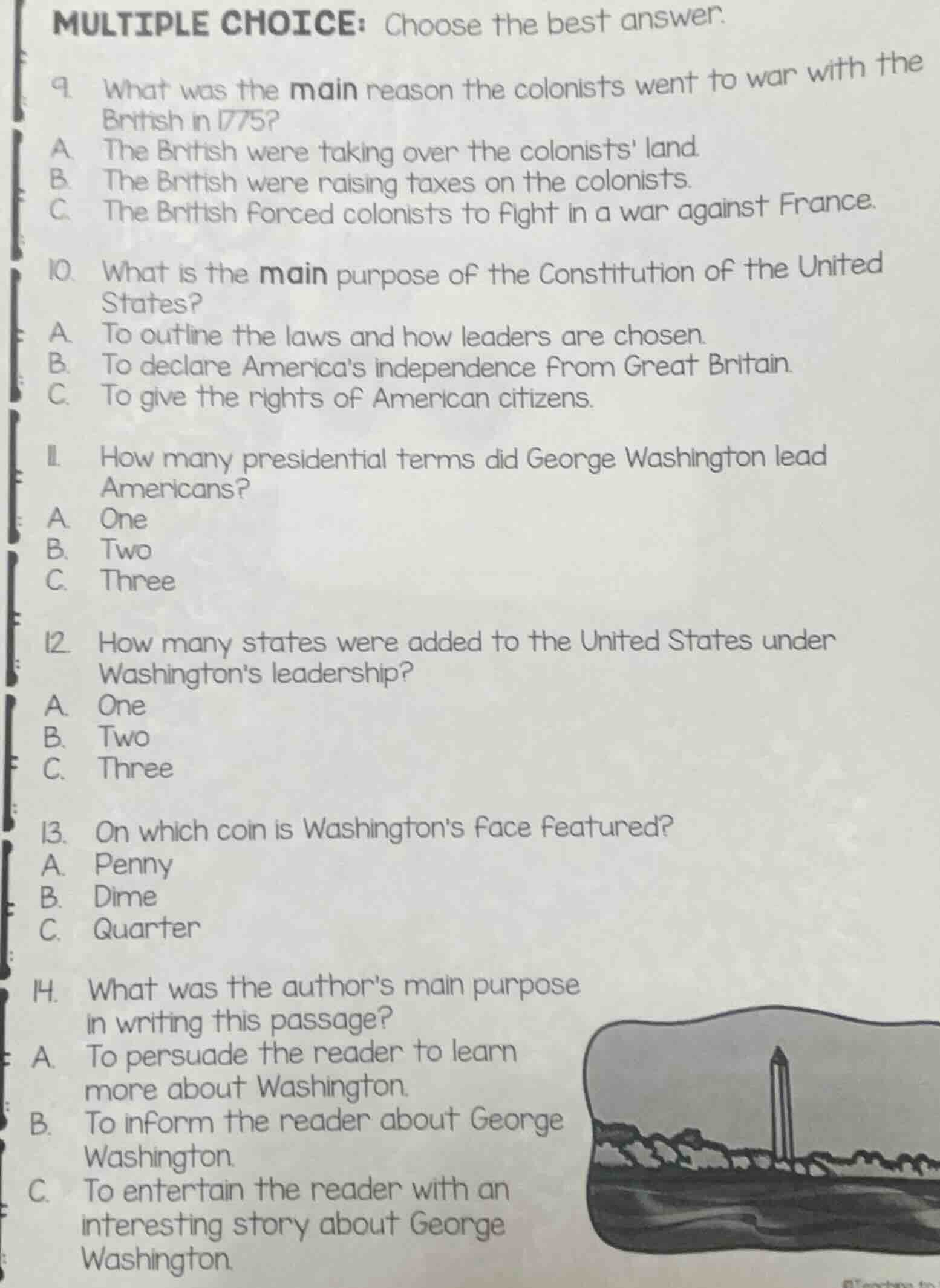 multiple choice: choose the best answer. 9. what was the main reason th…