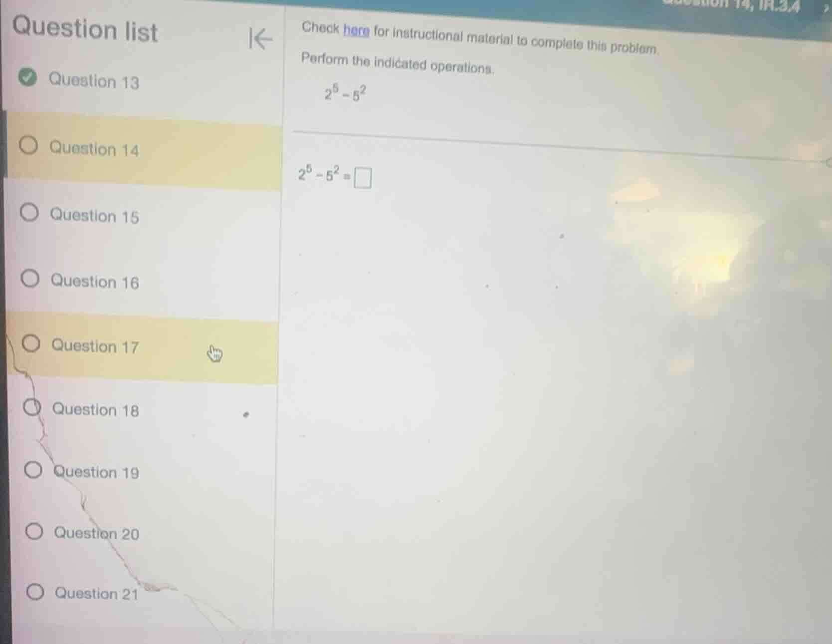 check here for instructional material to complete this problem. perform…