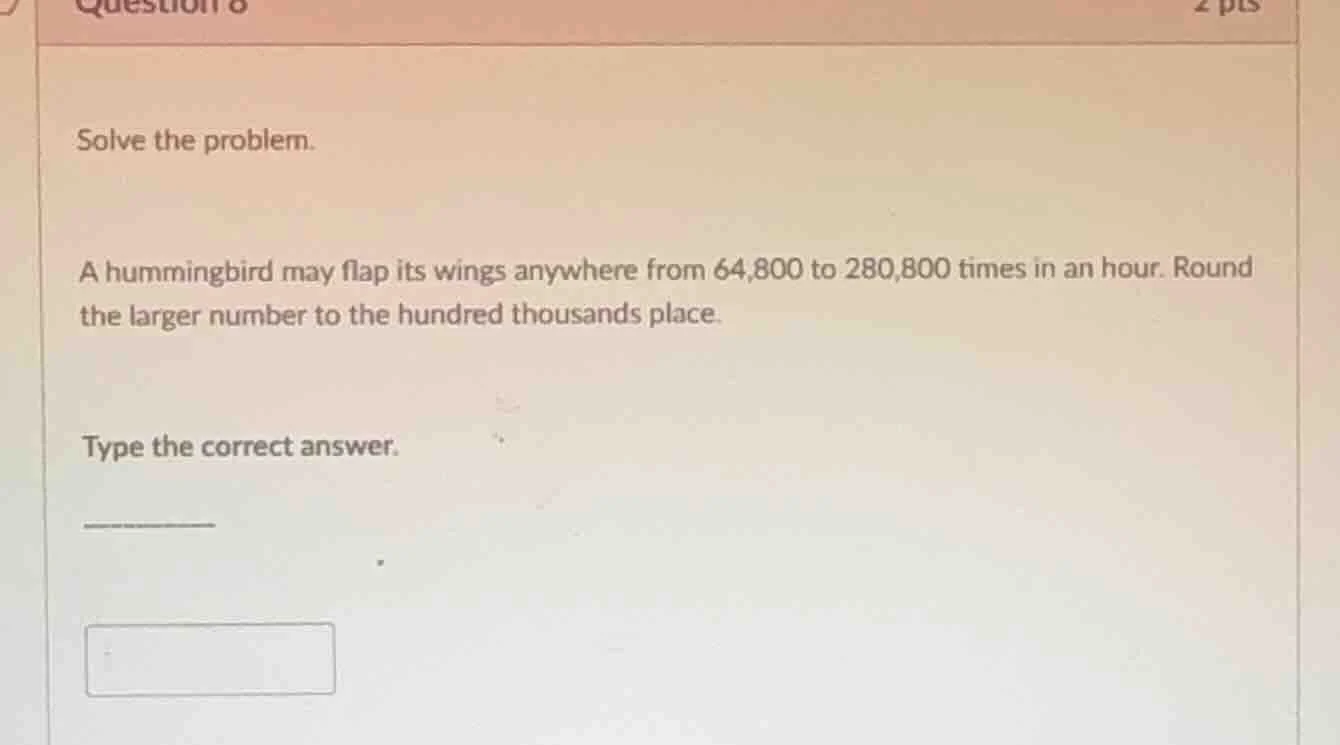 solve the problem. a hummingbird may flap its wings anywhere from 64,80…