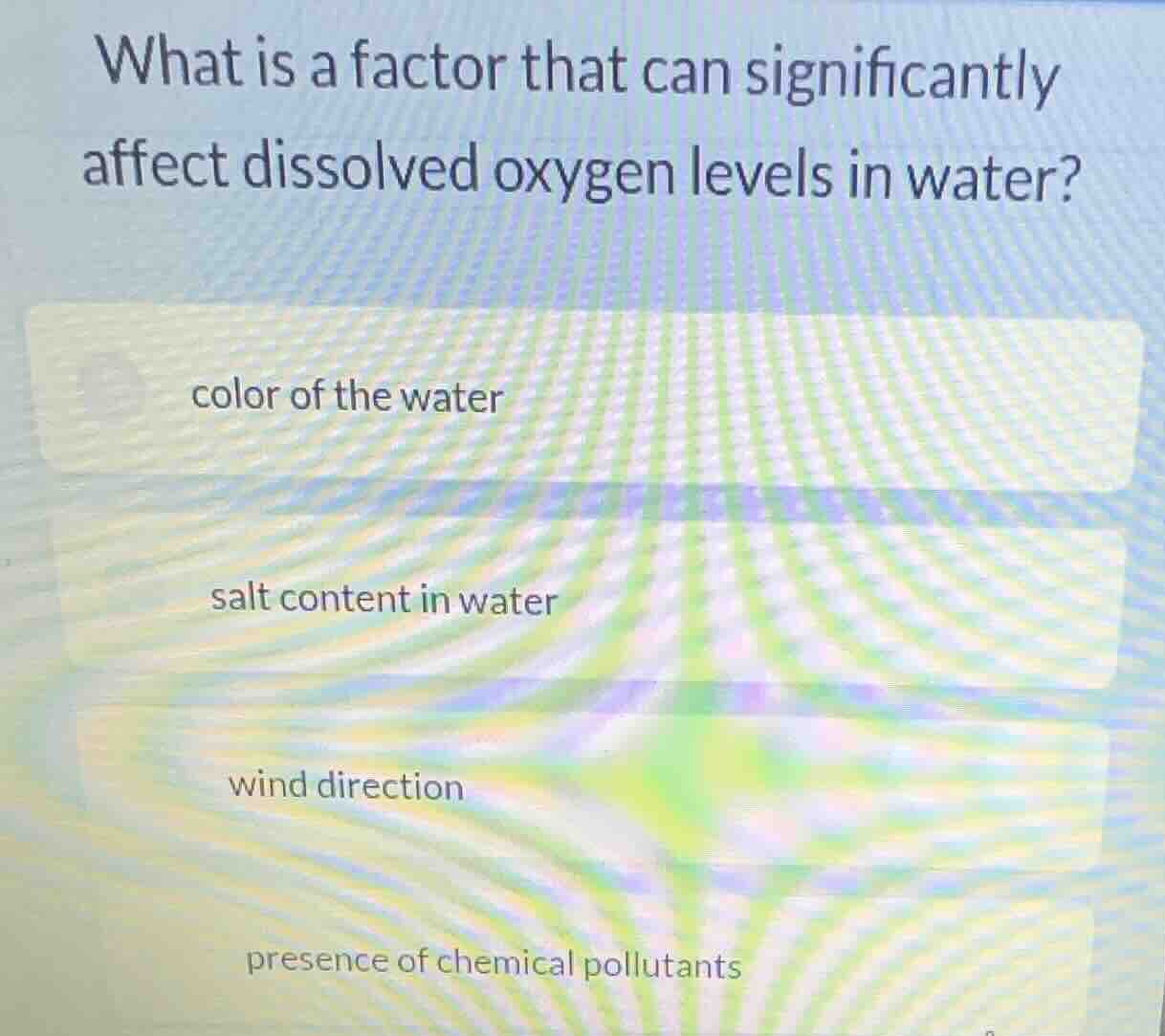 what is a factor that can significantly affect dissolved oxygen levels …