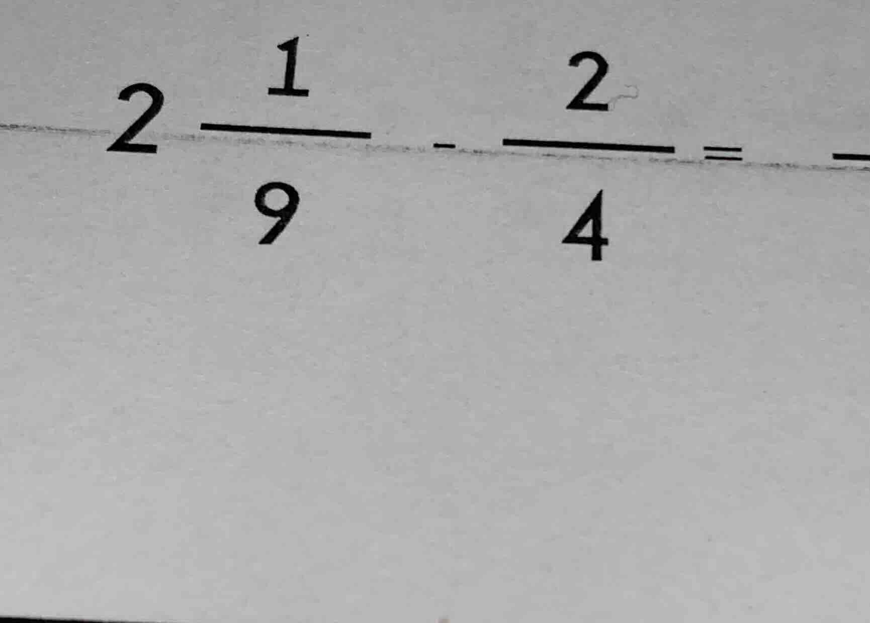 2\\dfrac{1}{9} - \\dfrac{2}{4} =