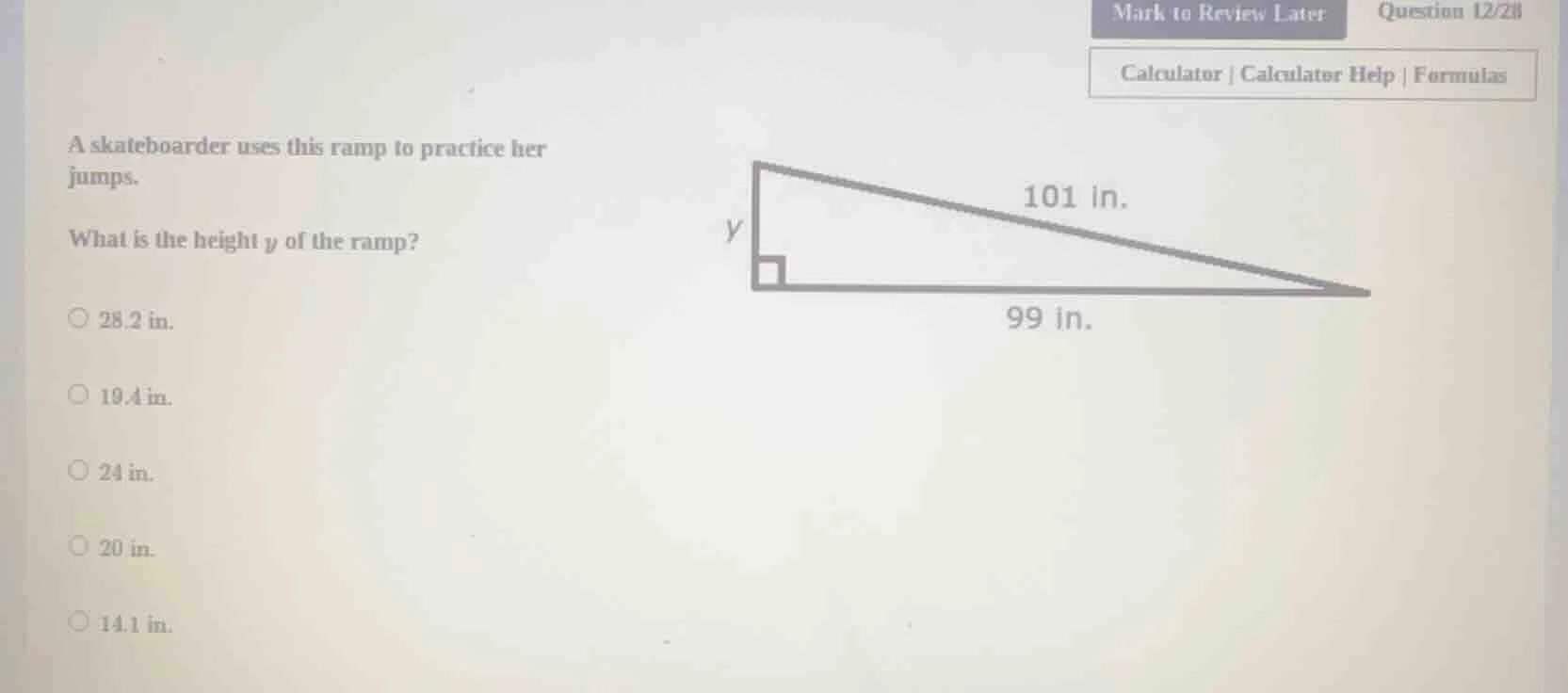 a skateboarder uses this ramp to practice her jumps. what is the height…