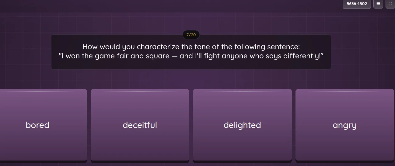 how would you characterize the tone of the following sentence: \i won t…