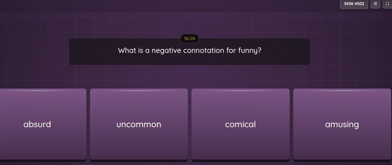 what is a negative connotation for funny? absurd uncommon comical amusi…