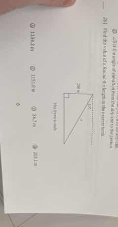 20) find the value of x. round the length to the nearest tenth. (there …