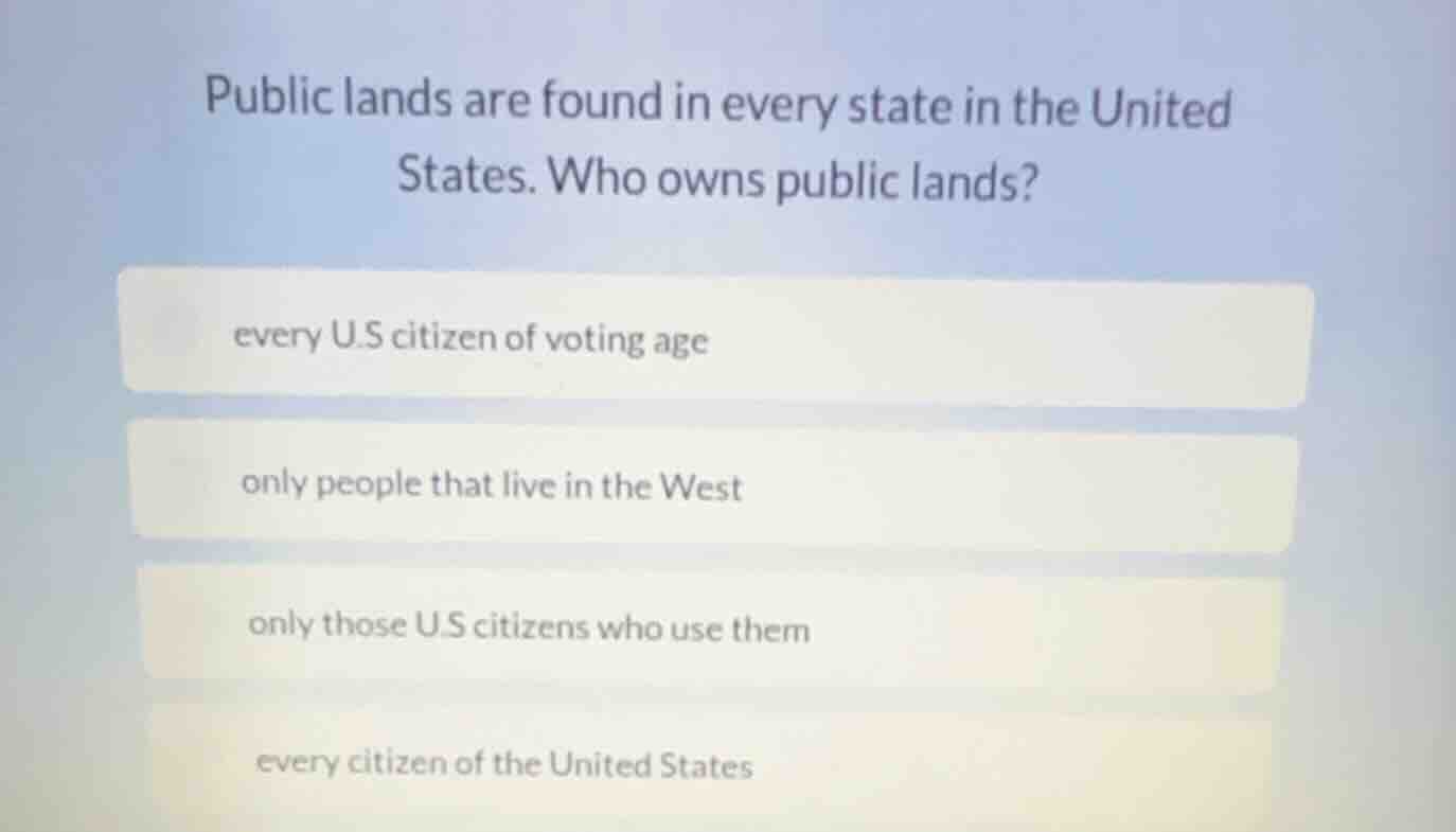 public lands are found in every state in the united states. who owns pu…