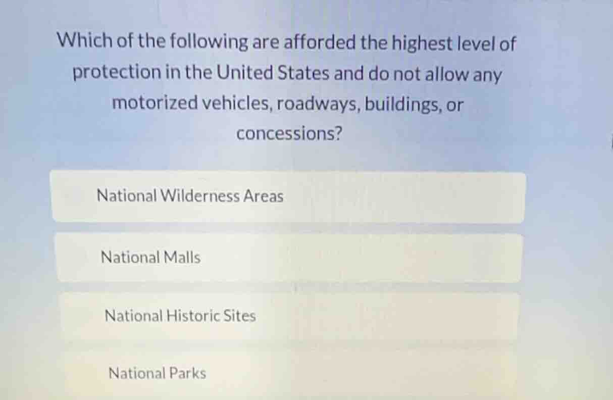which of the following are afforded the highest level of protection in …