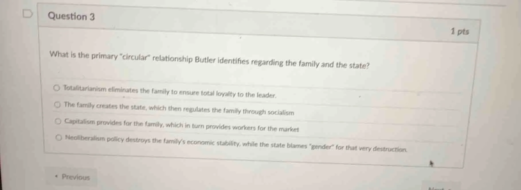 question 3 1 pts what is the primary \circular\ relationship butler ide…