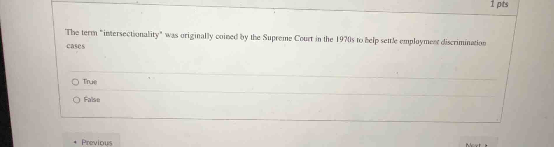 the term \intersectionality\ was originally coined by the supreme court…