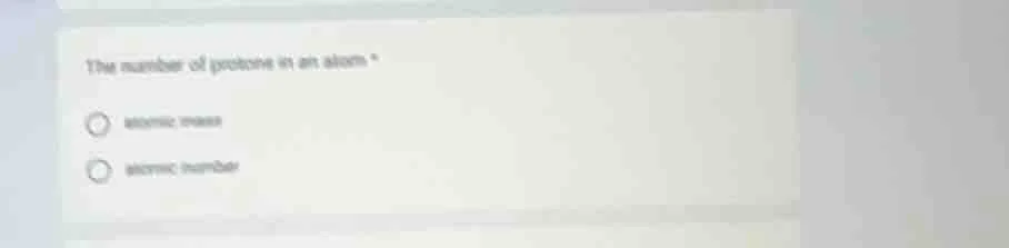 the number of protons in an atom * atomic mass atomic number