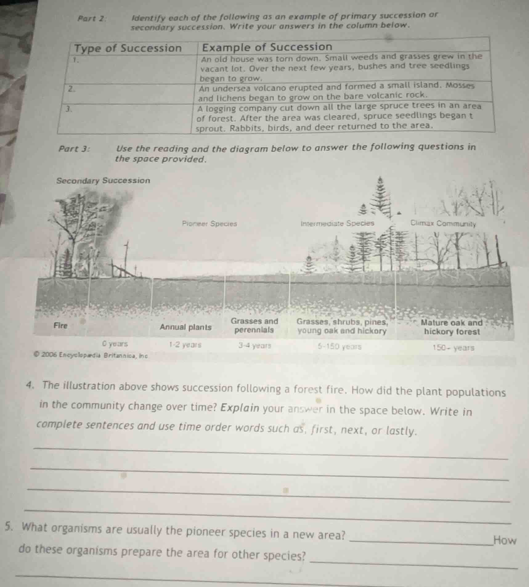 part 2: identify each of the following as an example of primary success…
