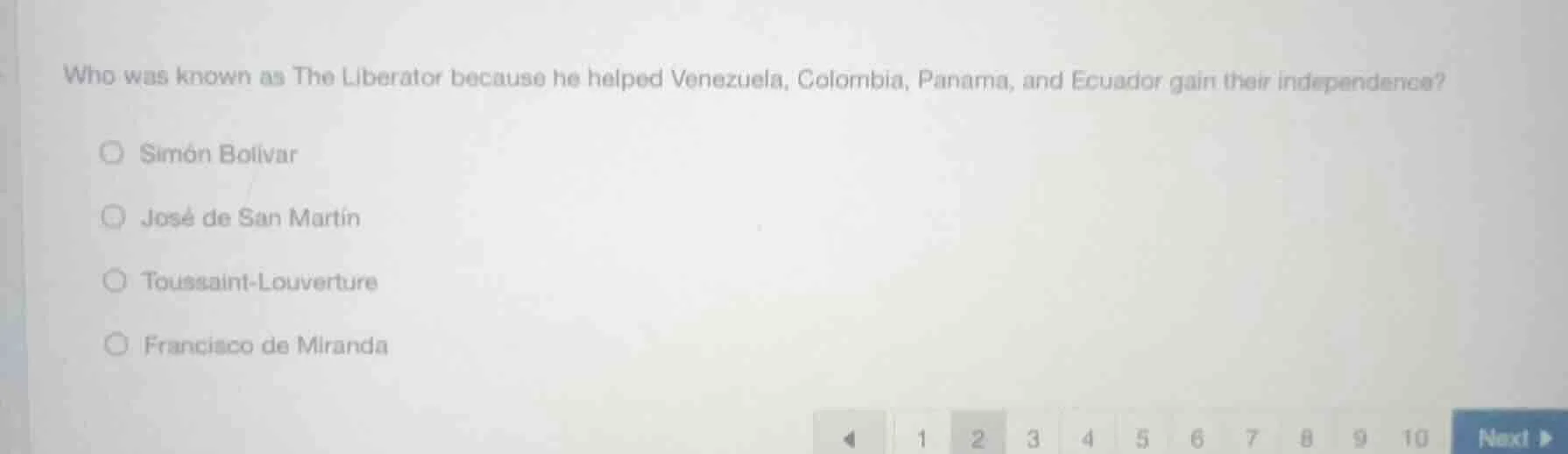 who was known as the liberator because he helped venezuela, colombia, p…