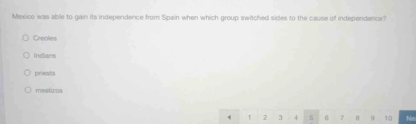 mexico was able to gain its independence from spain when which group sw…