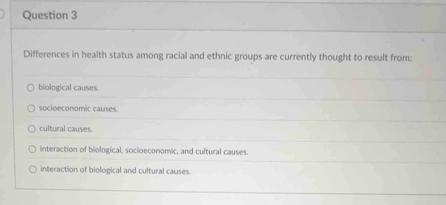 question 3 differences in health status among racial and ethnic groups …