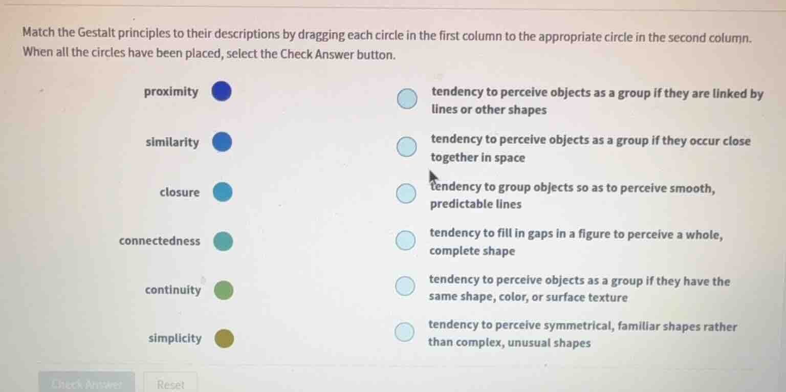 match the gestalt principles to their descriptions by dragging each cir…