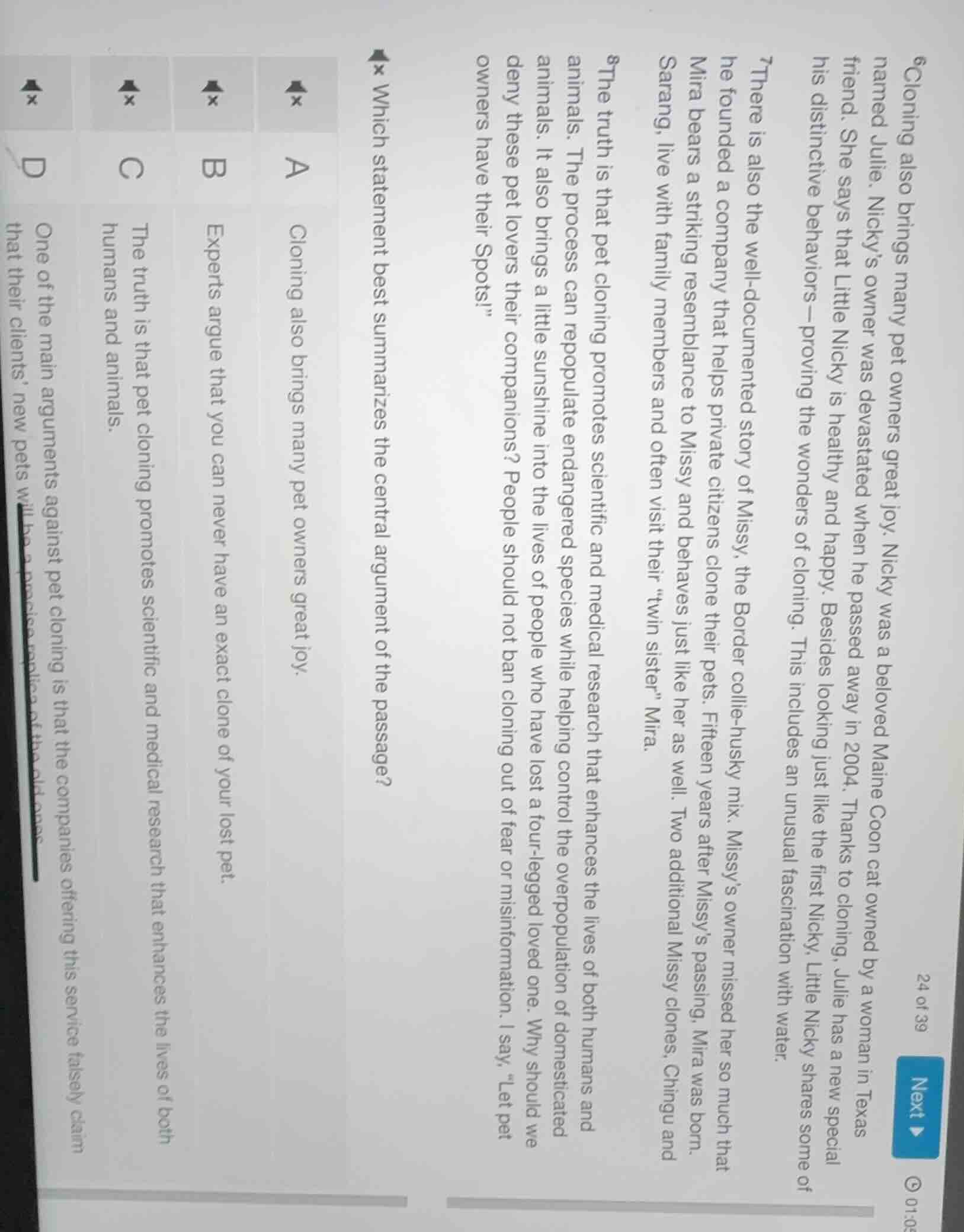 8 the truth is that pet cloning promotes scientific and medical researc…
